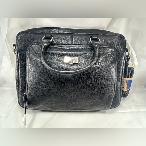 BODHI black leather Ipad/MacBook Bag - Picture 2 of 5